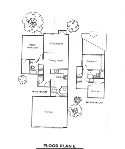 Floor plan for 3 beds, 2 baths, 1500 sqft
